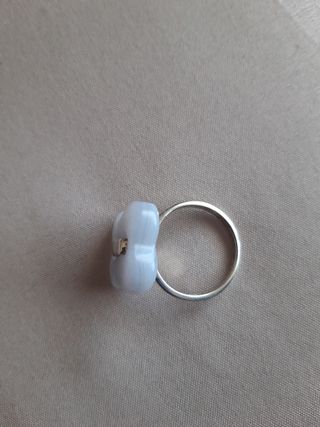 anillo tous cruise azulito talla 19 de plata