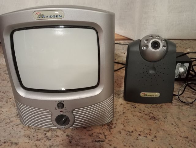 cámara y monitor de vigilancia