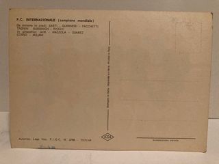 Rara Cartolina F.C. Inter Campione Del Mondo 1964
