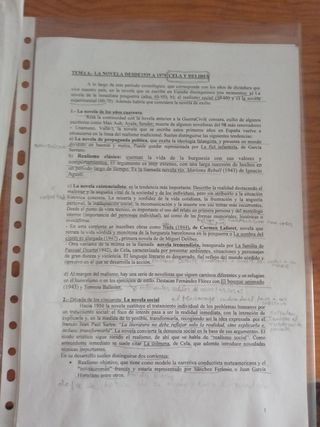 Apuntes literatura española 2 bach EBAU