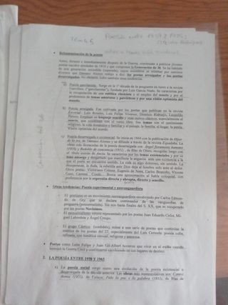 Apuntes literatura española 2 bach EBAU