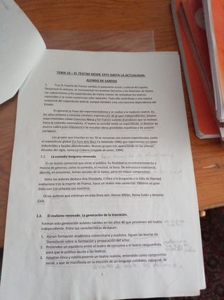 Apuntes literatura española 2 bach EBAU