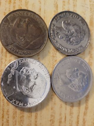 Moneda Papa y  rey España 1871 5 pesetas