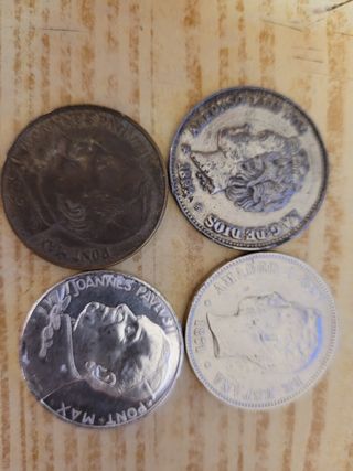 Moneda Papa y  rey España 1871 5 pesetas