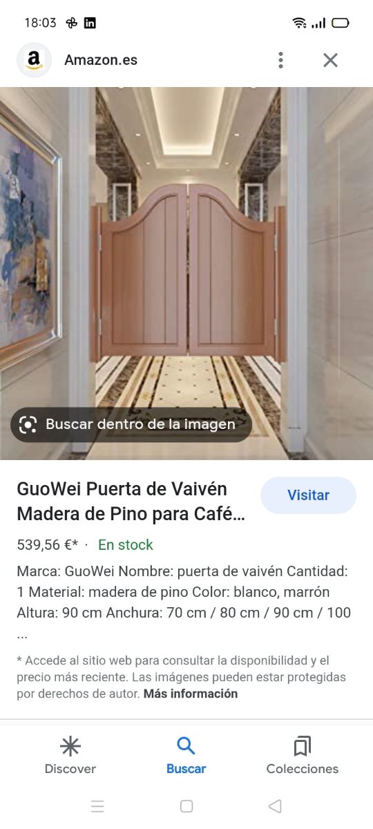puertas vaivén macizas