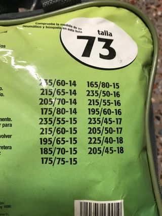 Funda neumáticos / Cadenas para nieve
