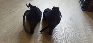 zapato tacon ante azul