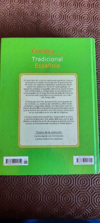 Libro "Cocina tradicional española".