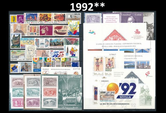SPAGNA ANNO 1992** MNH FRANCOBOLLI NUOVI COMPLETI SPAGNA