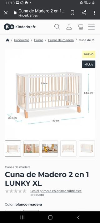 cuna diván kinderkraft lunky