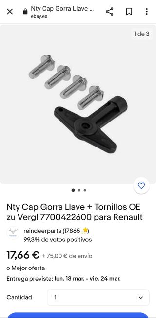 Llave y tornillos antirrobo