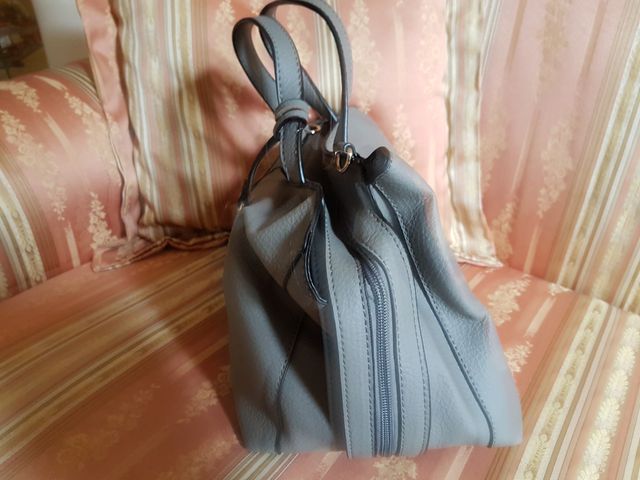 Borsa originale in pelle grey pu "tata italia" 