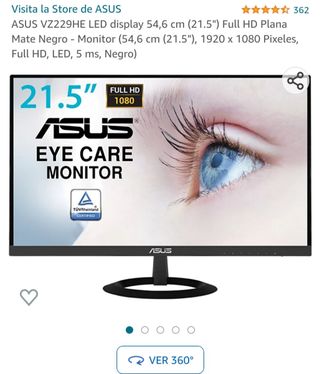 monitor PC Asus 21,5''