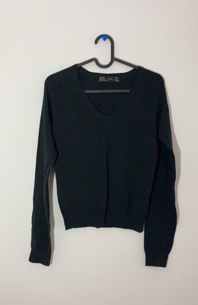 Jersey vestir pico negro