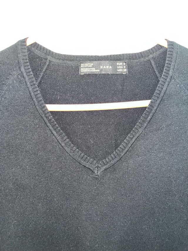 Jersey vestir pico negro