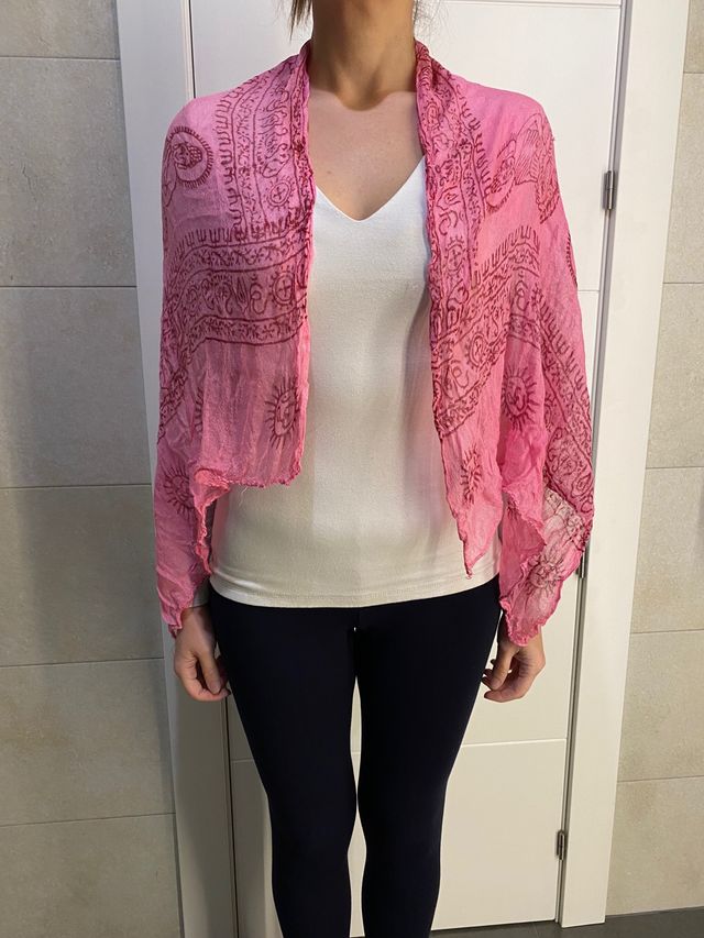 PAÑUELO ROSA CON BUDAS