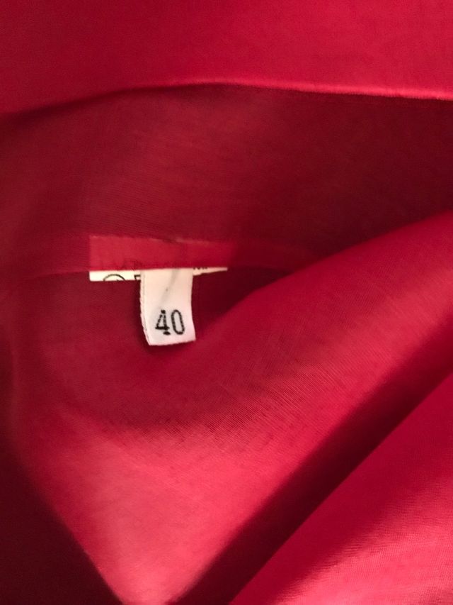 Camicia in organza di seta rossa VIRGINIA GREGORI 