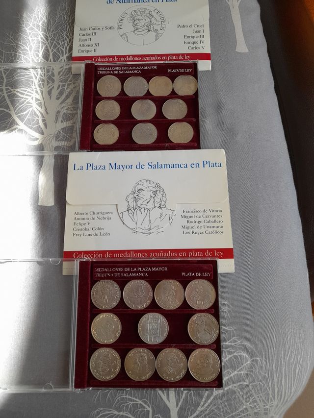 COLECION DE 21 MEDALLONES EN PLATA