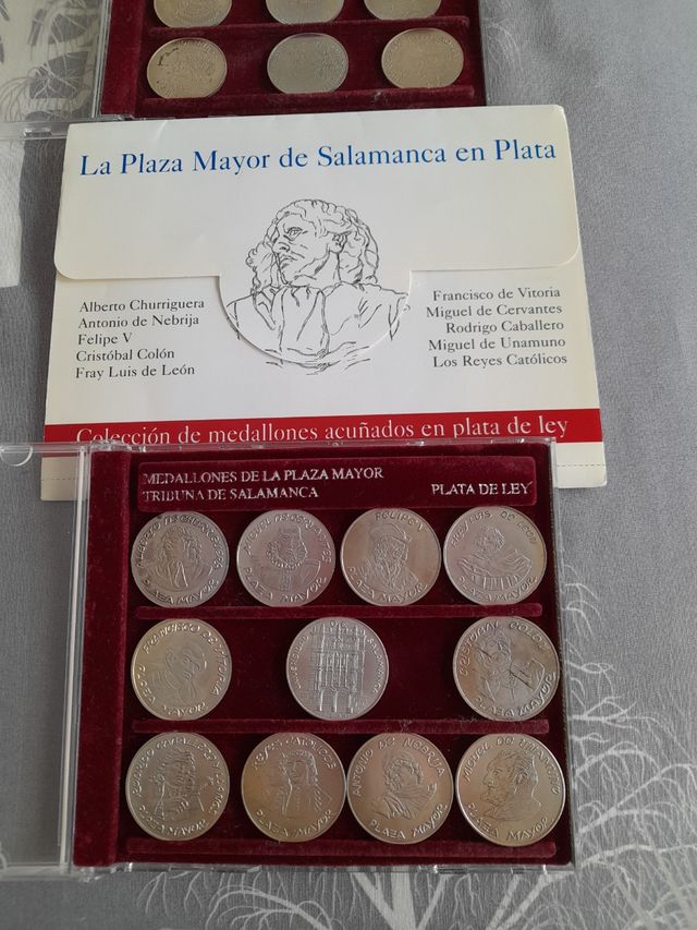 COLECION DE 21 MEDALLONES EN PLATA