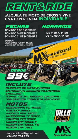 Alquiler Moto de Enduro Sherco