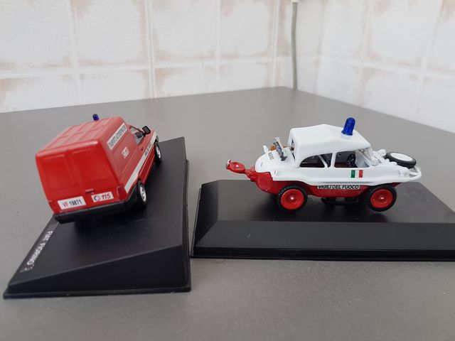 VIGILI DEL FUOCO -POMPIERI -FIAT FIORINO + ANFIBIO