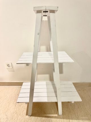 Estante mueble armario expositor madera blanco