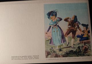 Lote de 6 díptico estampas de años 50