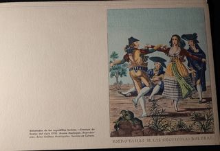 Lote de 6 díptico estampas de años 50