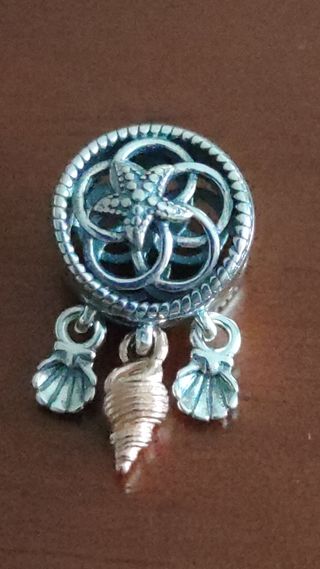 Charm de pulsera atrapasueños de mar plata 925 mls