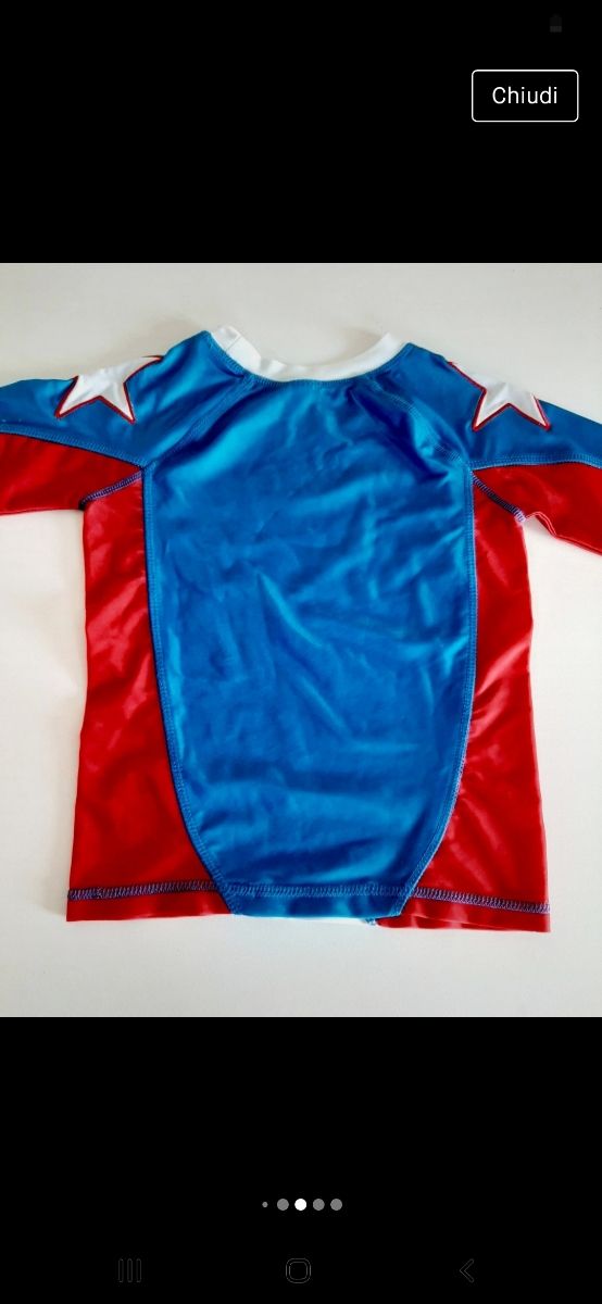 Tshirt Capitan America Marvel originale 5/6 anni