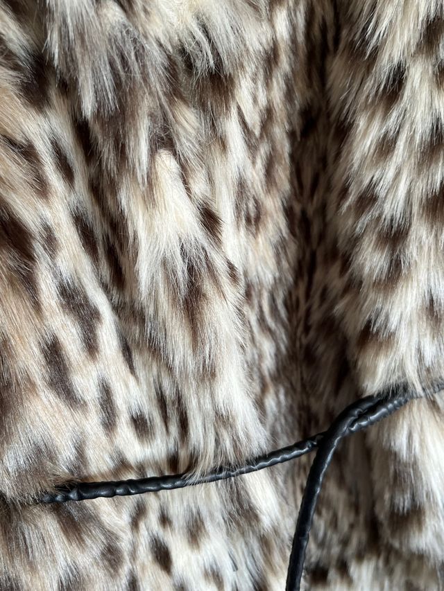 Gilet pelliccia leopardata