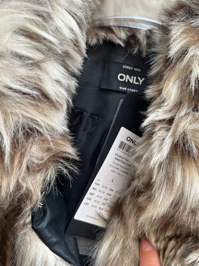 Gilet pelliccia leopardata