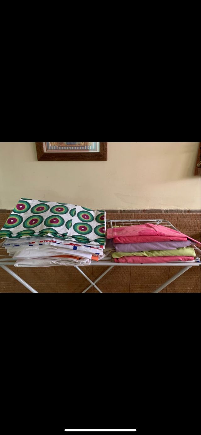 Lote de sábanas de 90 bajeras y almohadones