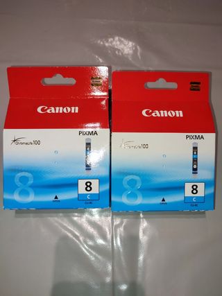 2 Cartucce Originali Canon CLI-8C