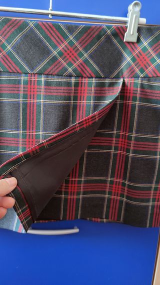 Minifalda recta de cuadros