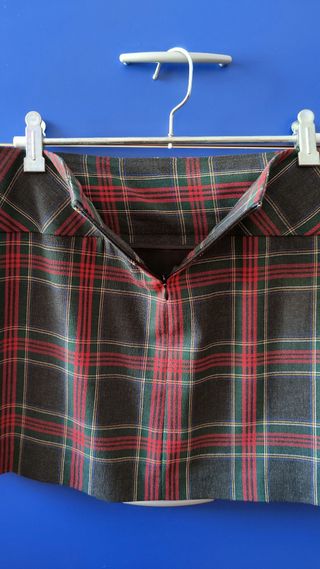 Minifalda recta de cuadros