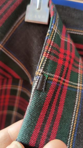 Minifalda recta de cuadros