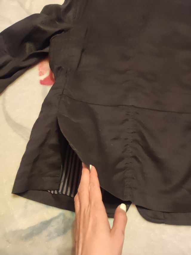 Chaqueta Lino Negra. Hombre. Talla XL