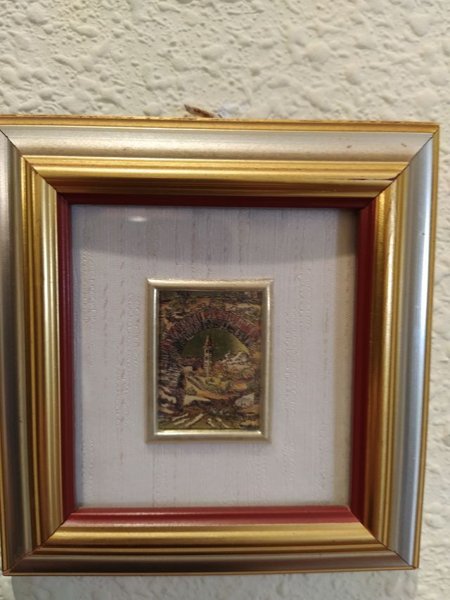 6 cuadros Creazioni D'arte Su Foglia Oro