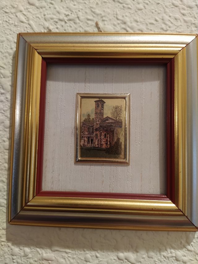 6 cuadros Creazioni D'arte Su Foglia Oro