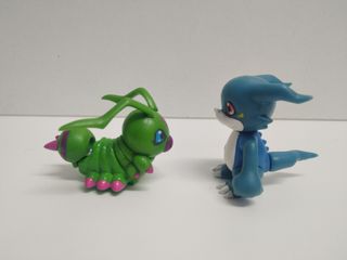 Digimon Veemon y Wormmon Bandai 2000