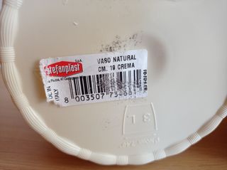 2 Macetas plástico 19 cm color crema 3L