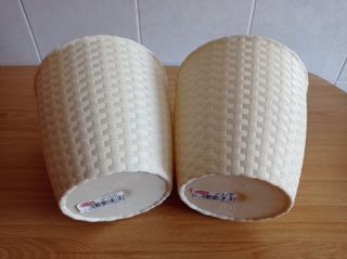 2 Macetas plástico 19 cm color crema 3L