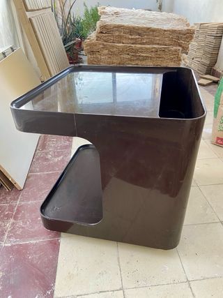 GAME Siard Mesa auxiliar Minibar marrón Vintage