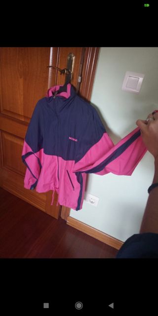 Sudadera chaqueta plástico Vintage NIKE - talla s
