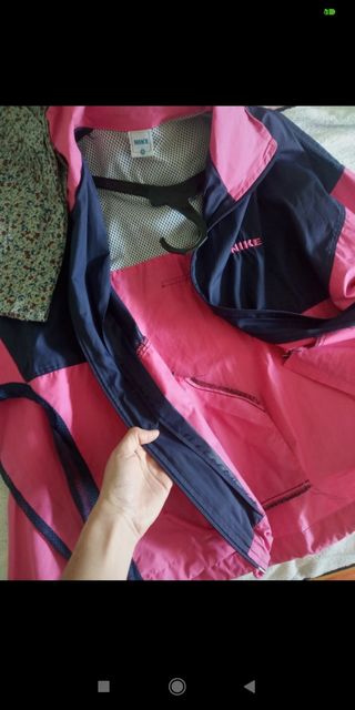 Sudadera chaqueta plástico Vintage NIKE - talla s