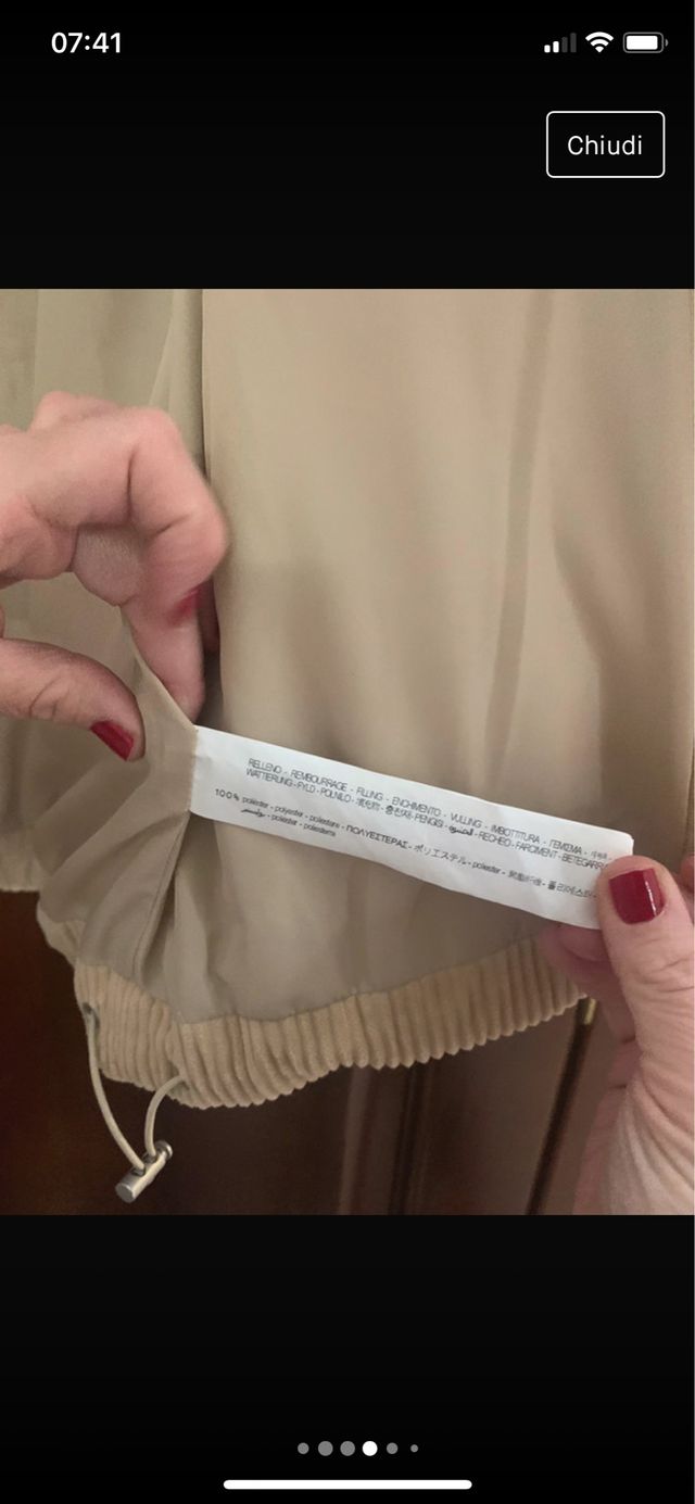 Giubbotto uomo panna