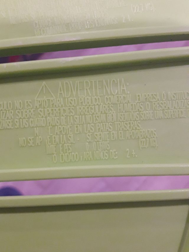 SILLA INFANTIL SUPER RESISTENTE