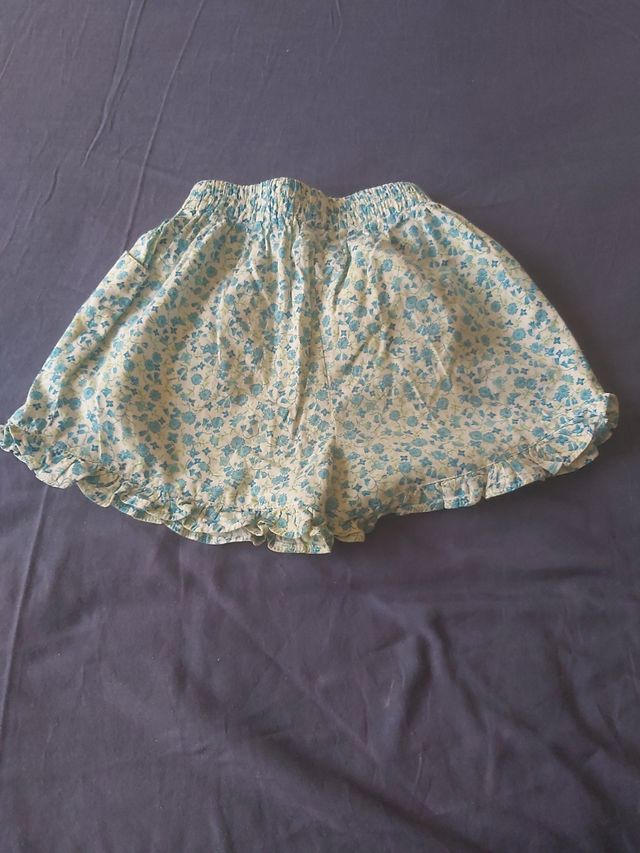 pantaloni bianchi con fiori blu taglia 1