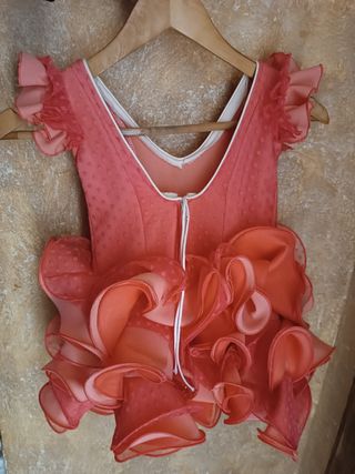 traje flamenca coral 4 años